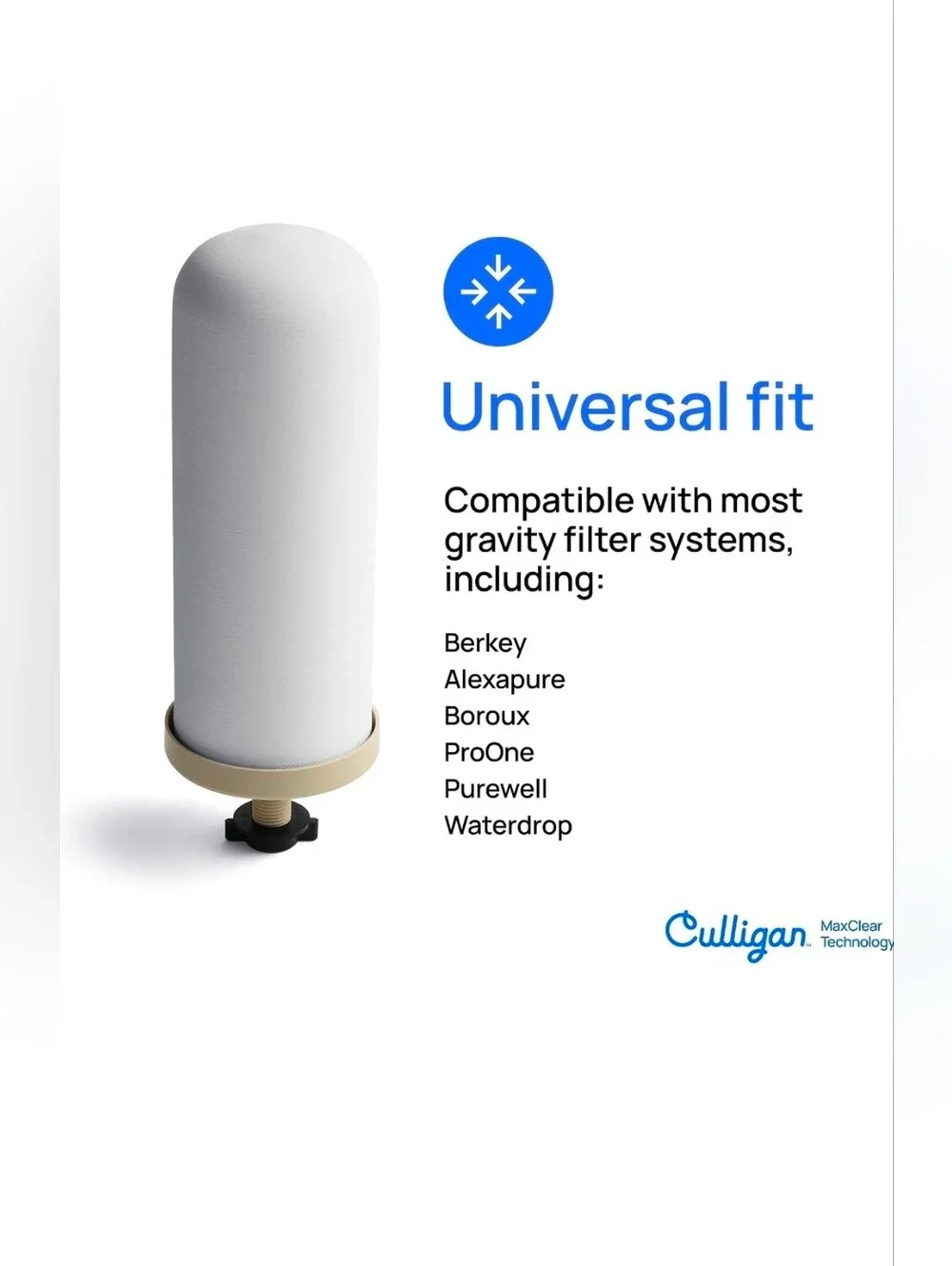 NIB Culligan MaxClear 7 Gravity Water Filter Replacement Berkey ProOne 2-Pack